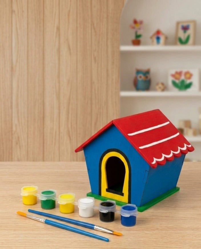 Ahşap Kuş Evi Boyama Seti – Eğitici Maket Yapboz
